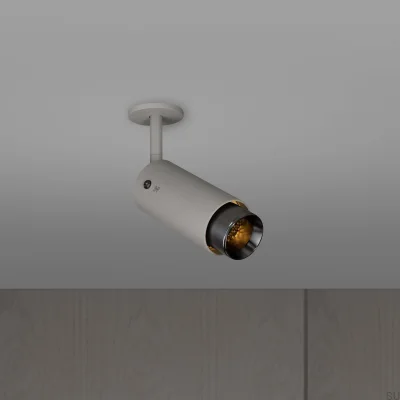 Выхлопной линейный регулируемый прожектор стального серого цвета с металлическим покрытием