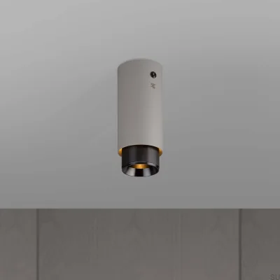 Вытяжной линейный потолочный светильник цвета серого оружейного металла