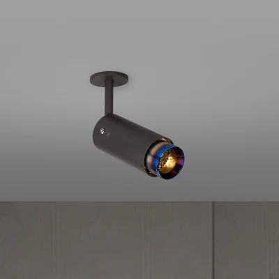 Вытяжной линейный регулируемый точечный светильник, графитовая сталь с обожжённой сталью