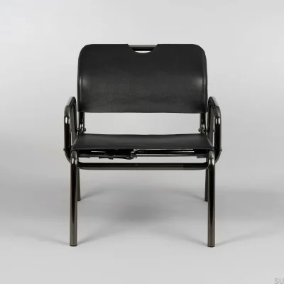 Модульное кресло Chopper Lounge Chair, черное хромированное, с латунными деталями