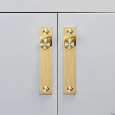 Мебельная ручка с латунной шайбой Cross Plate 20 (комплект из 2 шт.)