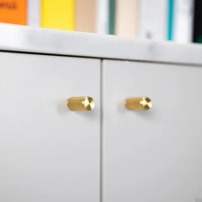 Мебельная ручка Linear 12 из латуни (комплект из 2 шт.)