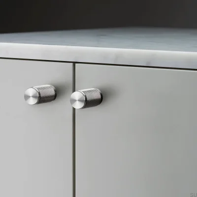 Мебельная ручка Cross 20 из стали, серебристого цвета (комплект из 2 шт.)