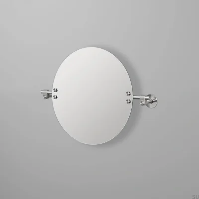 Зеркало круглое серебряное литое S-типа
