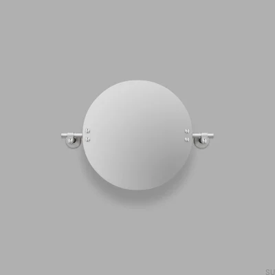 Зеркало круглое серебряное литое S-типа