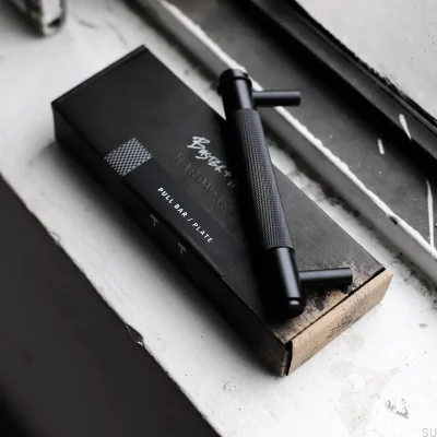 Ручка для мебели Cross 225, черная, удлиненная