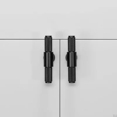 Ручка для мебели T-Bar Cross 95 из стали, черная