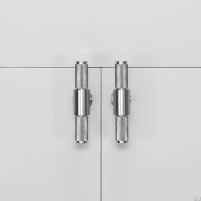 Мебельная ручка T-Bar Cross 95 из стали, серебристого цвета