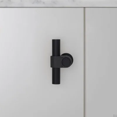 Т-образная литая ручка для мебели из стали 85, цвет черный, сварщик