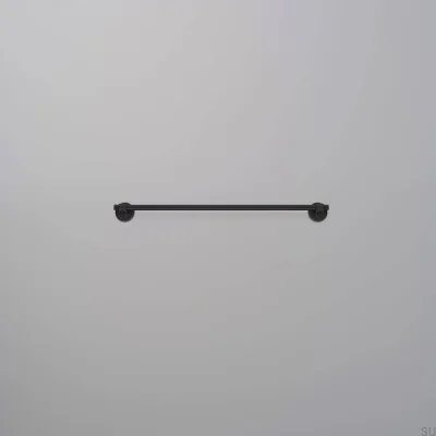 Вешалка для полотенец из литой стали 600, цвет "сварщик", черный