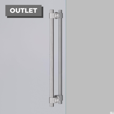 Двусторонняя мебельная ручка, литая сталь 350, серебро