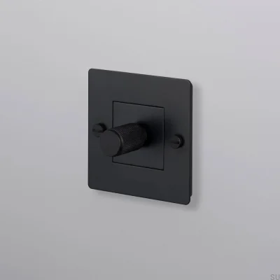 Светодиодный диммер Cross 1G 250 Вт, стальной, черный, европейский стандарт, без логотипа