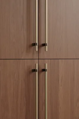 Алюминий Bond 2x544, матовое золото, удлиненная мебельная ручка из античной бронзы