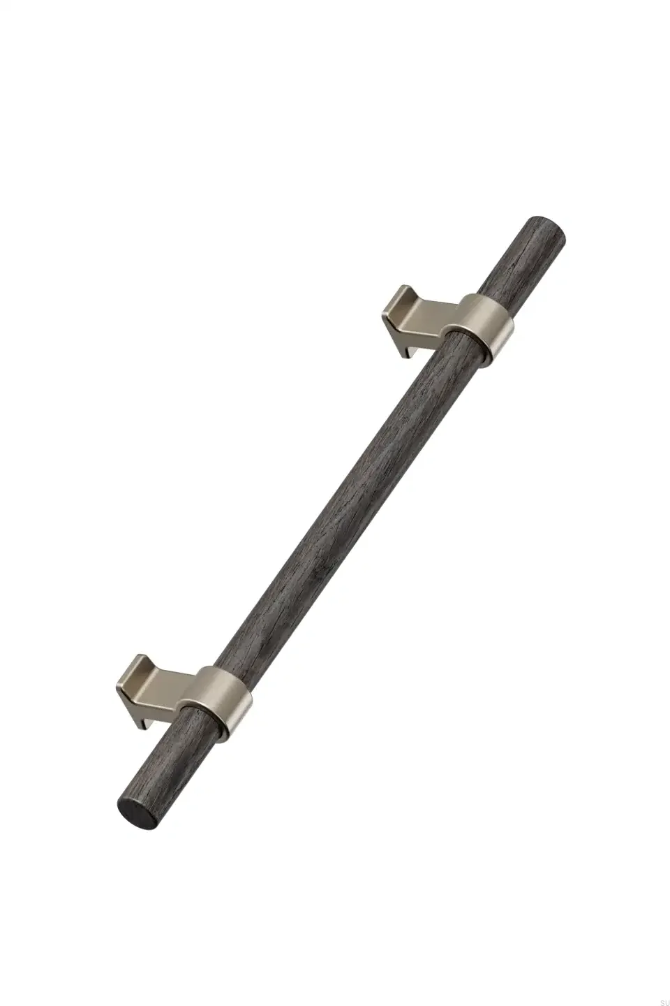 557030160-056/32--Uchwyt-meblowy-podłużny-Bond-Wood-160-Drewniany-Dębowy-Czarny-ze-Złotym-Szczotkowanym-Furnipart-Skandynawskie-Uchwyty_1