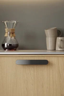 Ручка мебельная удлиненная Miro 160, металл, черный никель