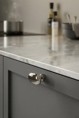 Металлическая никелированная мебельная ручка T-Bar Baron 60