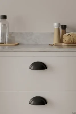 Ручка для мебели Baron 64 из матового черного металла