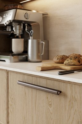 Ручка для мебели Lucente 224 удлиненная, алюминий, матово-коричневый цвет