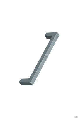 Пластиковая синяя удлиненная мебельная ручка Square 10 OceanIX 128