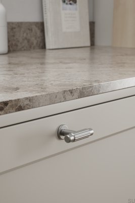 Мебельная ручка T-Bar Villa 50, металлическая, серебристая