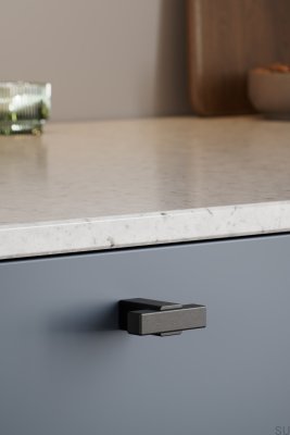 Мебельная ручка, сегмент 44, дуб, черный матовый