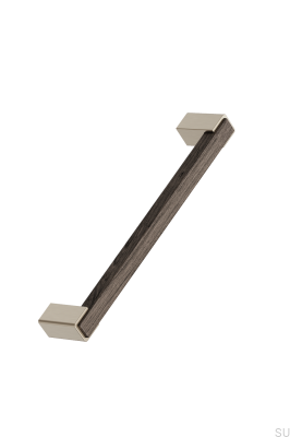 Длинная мебельная ручка Segment 160 Wooden Oak с матовым золотом