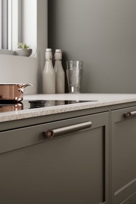 Ручка для мебели Lucente 1088 удлиненная, алюминий, матово-коричневый цвет