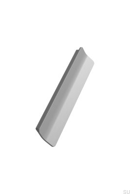 Ручка для мебели Leaf 160, металлическая, серебристая, удлиненная