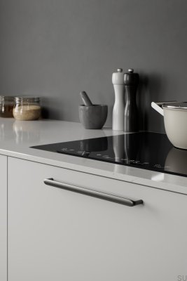 Удлиненная мебельная ручка Cobra 320 Metal Gunmetal