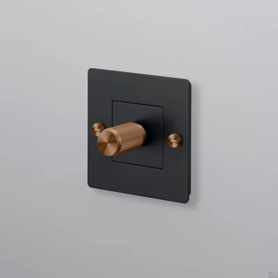 Диммер LED Cross 1G 250 Вт, стальной, черный, с эффектом теплого заката, европейский стандарт.