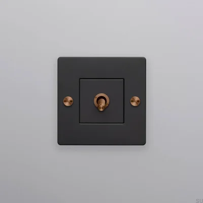Однокнопочный переключатель без логотипа Cross 1G Black с цветом Warm Sunset, европейский стандарт.
