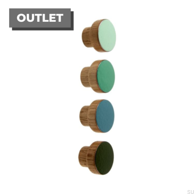 Простая 30 деревянная ручка для мебели из дуба, эмалированная, зеленая, серая, с твердым маслом, бесцветный глянец