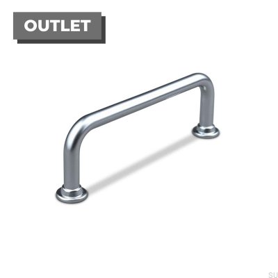 Ручка мебельная продолговатая, серебро Venosa 96, продолговатая.