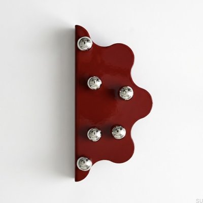 Ручка для мебели Mare 200 Steel Red Edge с серебряными шариками