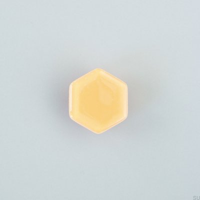 Шестиугольная стеклянная душевая ручка бежевого цвета