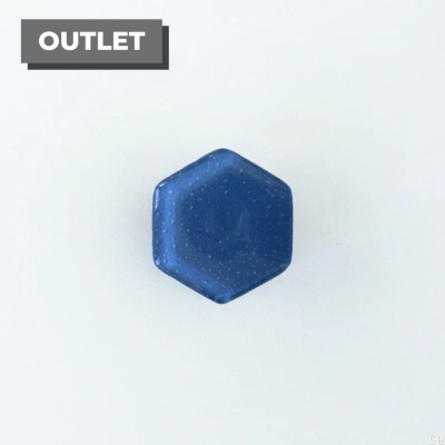 Шестигранная ручка для мебели из стекла темно-синего цвета