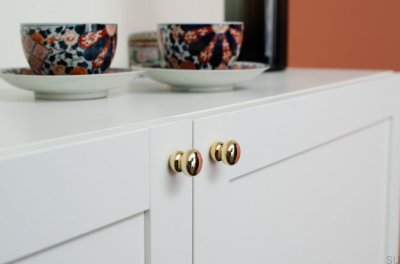 Мебельная ручка Bubble 20 из полированной латуни