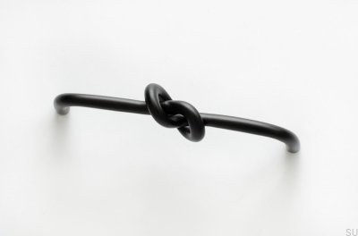 Узел 128, латунная черная удлиненная мебельная ручка