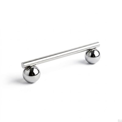 Ручка для мебели Marbelo 04 M из латуни и серебра с хромом