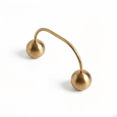 Marbelo 10 96 продолговатая мебельная ручка, Матовая латунь, Нелакированная