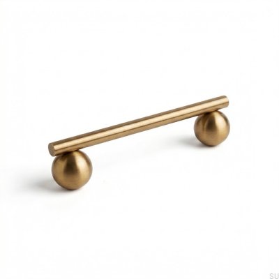 Ручка мебельная удлиненная Reling 04 128 Brass Brushed