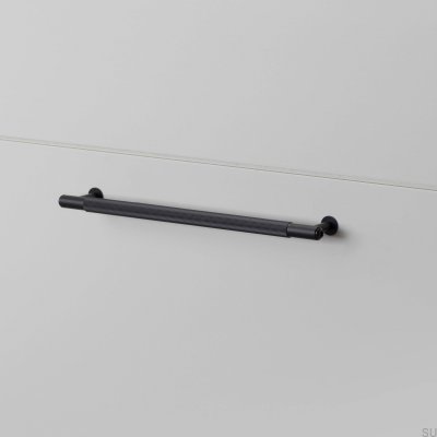 Ручка для мебели Linear 225, черная, удлиненная, стальная