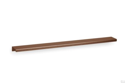 Ручка для мебели Way 1056 из алюминия с матовой коричневой кромкой