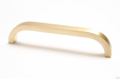 Ручка мебельная длинная Slim 128 Gold Brass Brushed Неокрашенная