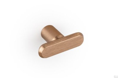 Алюминиевая мебельная ручка T-Bar Fase 52, матовая золотистая отделка.