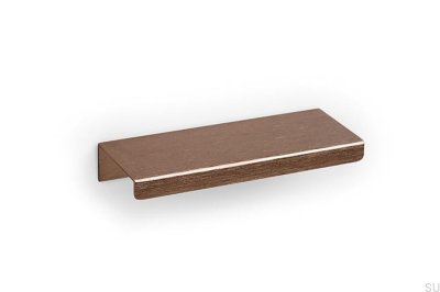 Ручка для мебели Way 64 из алюминия с матовой коричневой кромкой