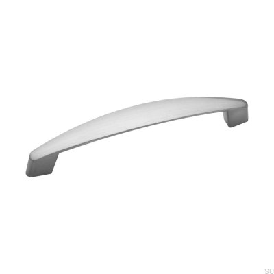 Ручка мебельная продолговатая 44324 128 Silver Brushed