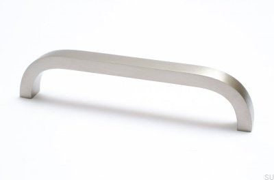 Ручка мебельная длинная Slim 128, Серебристый, Сталь, Матовый