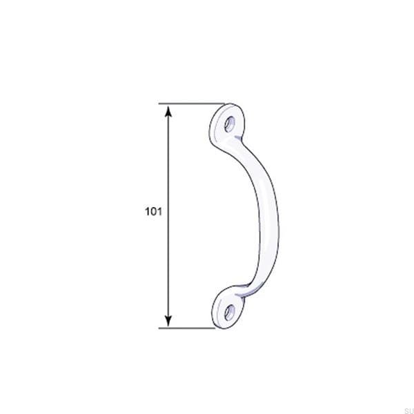 Rysunek techniczny uchwytu podluznego 5854 zlotego