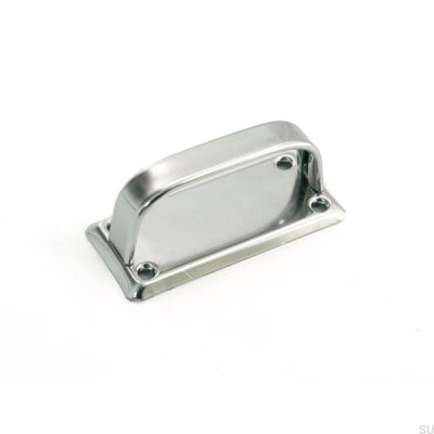 Ручка мебельная удлиненная с шайбой 5182 Серебро